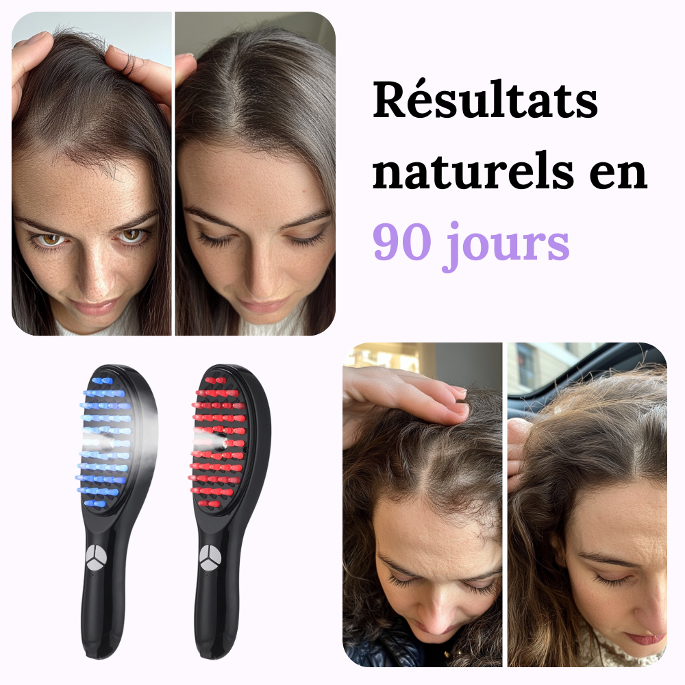 Brosse de massage 4 en 1 - Boostez la santé et la croissance de vos cheveux